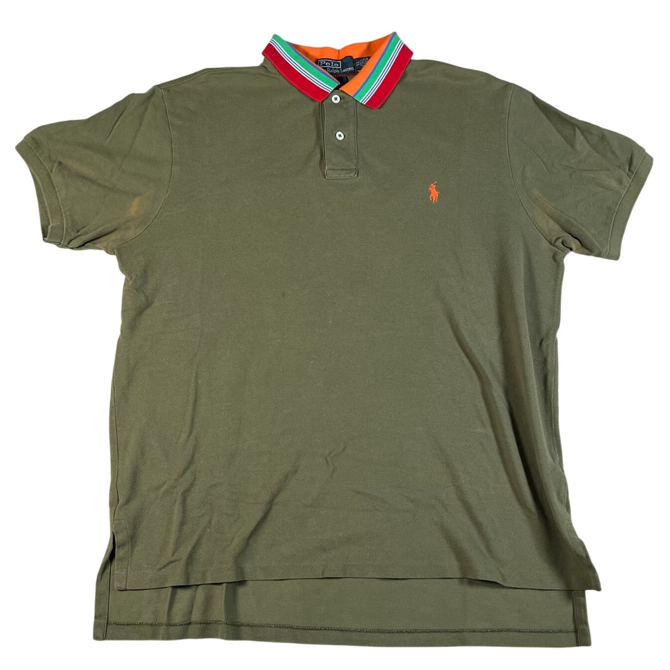Vintage Polo Ralph Lauren Mens Polo Size Xl Unique Collar Preppy Y2k